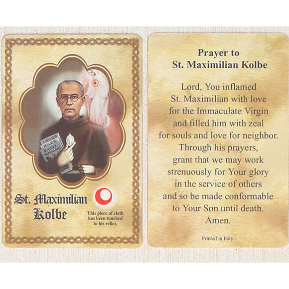 St. Maximillian Kolbe Relic Card