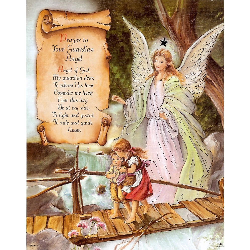 Prayer to Guardian Angel 8x10 Carded Print – The Catholic Gift Store
