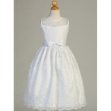 Embroidered Tulle First Communion Dress