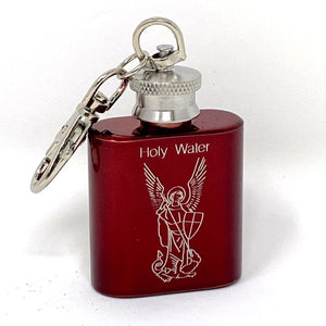 Saint Michael Stainless Steel Holy Water Bottle