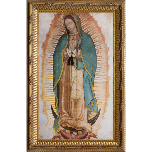 Our Lady of Guadalupe Print in Gold Frame