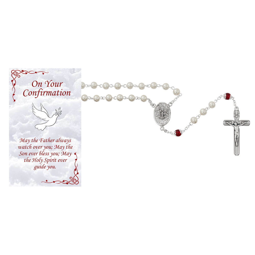 Pearl Confirmation Rosary – The Catholic Gift Store