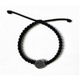 Saint Benedict Medal Slip Knot Bracelet