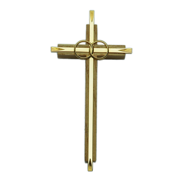 Oak and Gold Marriage Cross