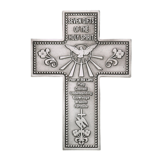 Pewter Gifts of the Holy Spirit Cross