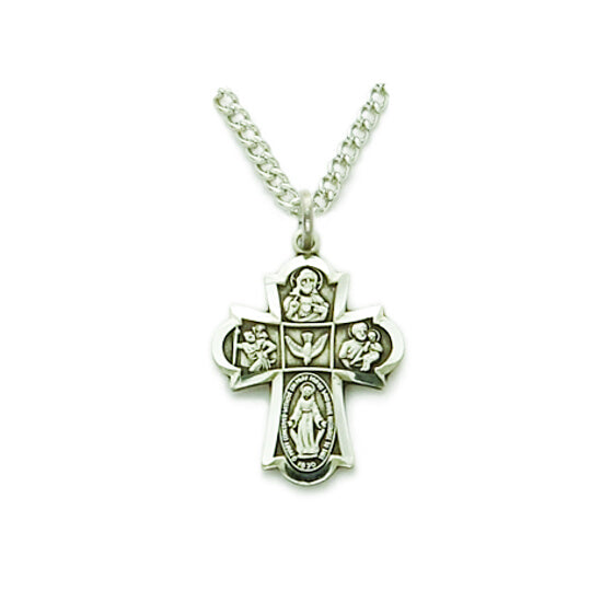 Sterling Silver Small Four Way Cross