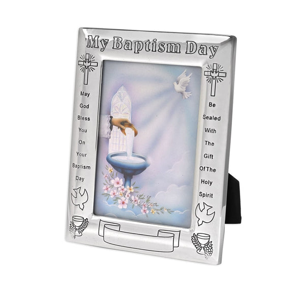 Silver My Baptism Day Frame