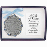 Gift of Love Crib Medal - Blue, Pink, or White