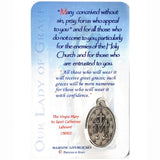 Blue Enamel Miraculous Medal Bracelet with Card
