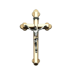 Gold and Pewter 4" Crucifix