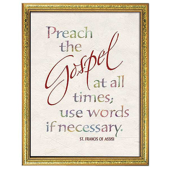 Framed Preach the Gospel Print