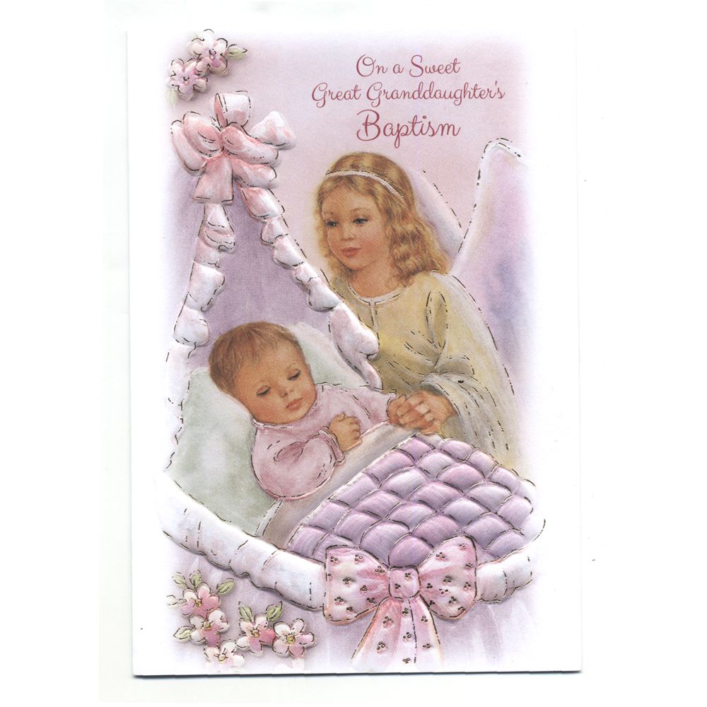 Great Granddaughter Baptism Card The Catholic Gift Store