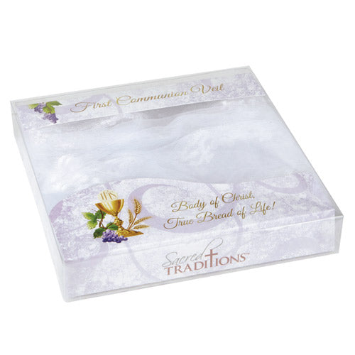 CB Catholic WC529 First Communion Lace Veil 45 in.