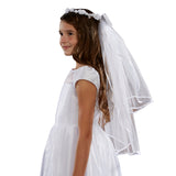 Floral Tiara First Communion Veil