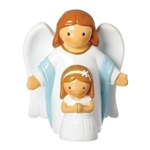 Angel with Communion Girl Statue