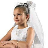 Elegant Tiara Communion Veil