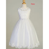 Sleeveless Embroidered Floral Tulle Dress