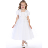 Rhinestone Beaded First Communion Dress with Bolero