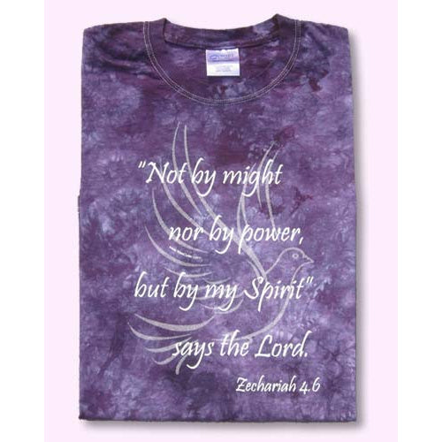 Not By Might Tie-Dyed T-Shirt
