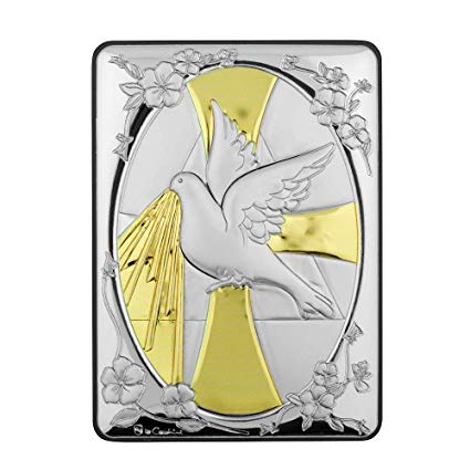 Silver & Gold Holy Spirit Plaque