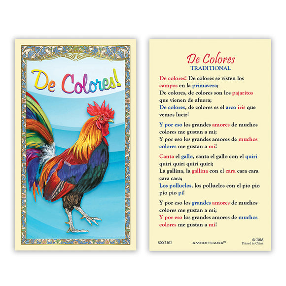 Cursillo de Colores Prayercard - Spanish