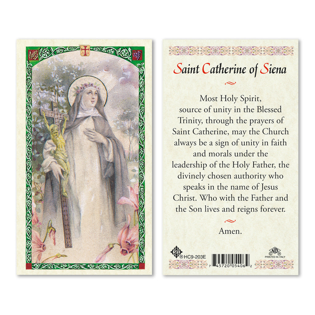 Sainte-Catherine  ポストカード ボネ ボンネット St Catherine Of Siena - English – The Catholic Gift Store