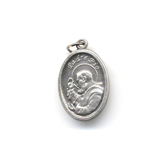 Padre Pio Oxidized Medal