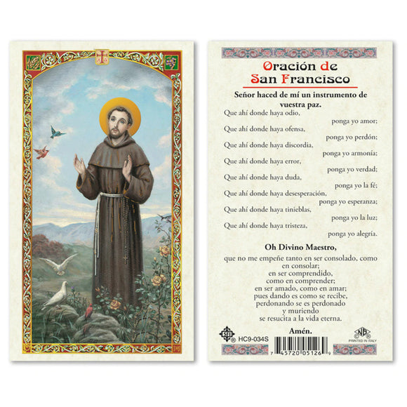 Prayer to Saint Francis - Spanish