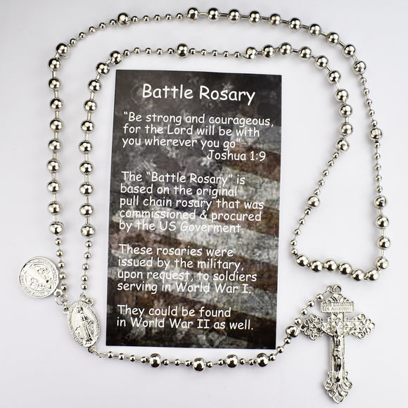 Silver Battle Rosary