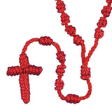 Knotted Cord Rosary - Assorted Colors