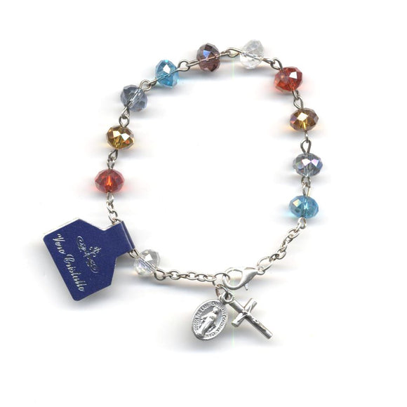 Multicolor Crystal Rosary Bracelet
