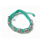 Children's Saint Benedict Corded Bracelet