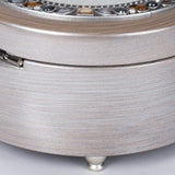 Round Jeweled First Communion Music Box