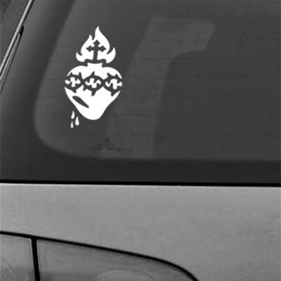 Sacred Heart Car Decal