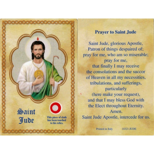 St. Jude Relic Card The Catholic Gift Store