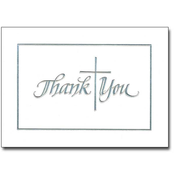 Silver Cross Thank You Cards