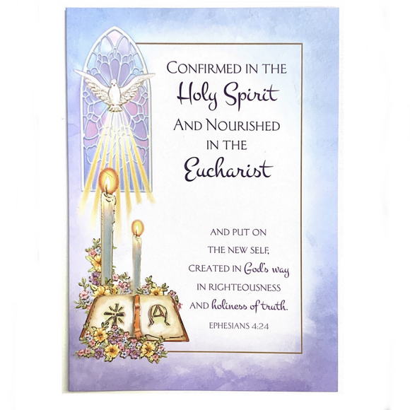 Confirmed in the Holy Spirit & Nourished in the Eucharist RCIA Card