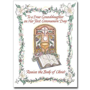 To a Dear Granddaughter First Communion Card