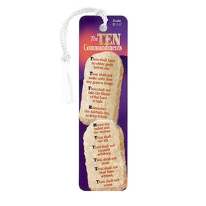 Ten Commandments Bookmark