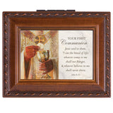 Wood First Communion Keepsake Box