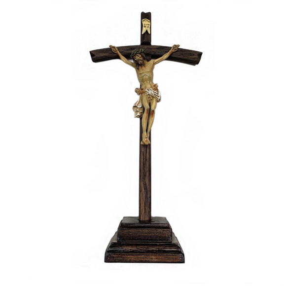 Agony of Christ Crucifix with Stand 15