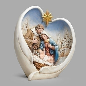 10" Holy Family with City Scape in Wings
