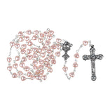 Pink Heart Bead Communion Rosary