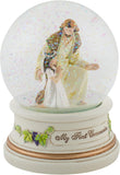 First Communion Glitterdome with Jesus and Praying Girl