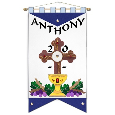 Deluxe First Communion Blue Cross Banner Kit