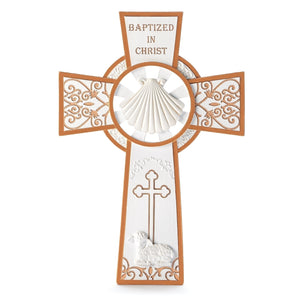 Baptized in Christ Wall Cross