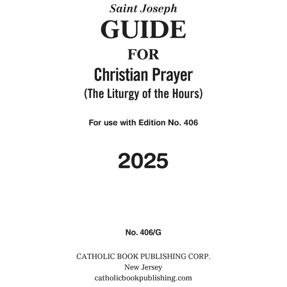 2025 or 2026 St. Joseph Guide for Christian Prayer