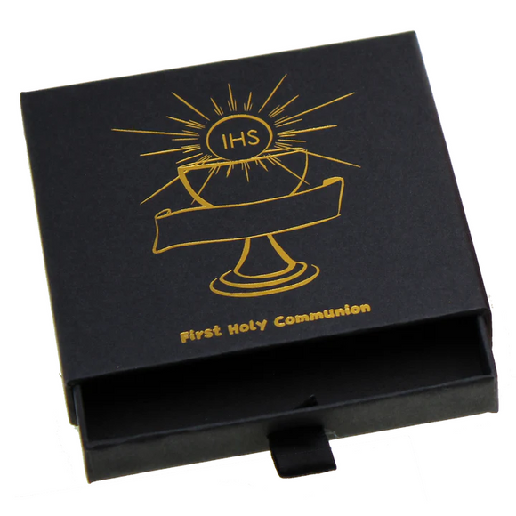 Black First Communion Gift Box