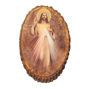 Divine Mercy Wood Wall Plaque