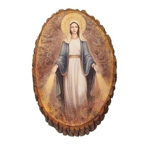 Our Lady of Grace Wood Wall Plaque